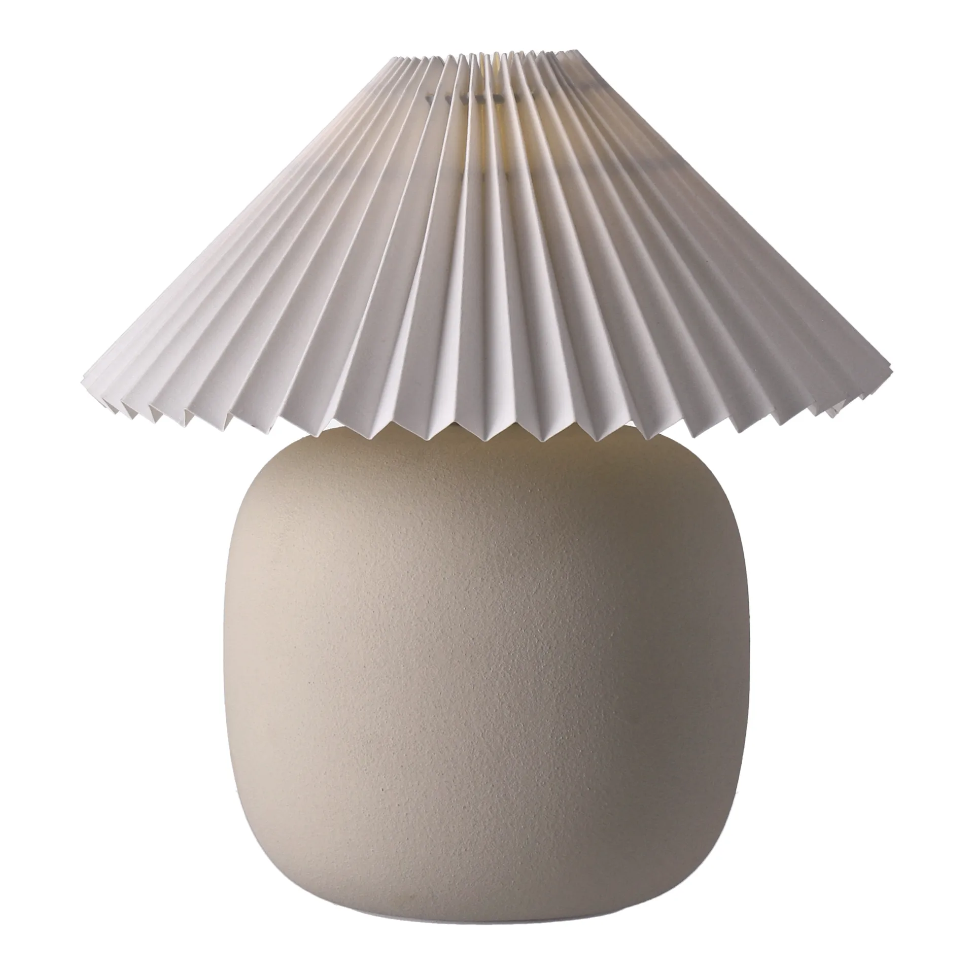 Boulder επιτραπέζιο φωτιστικό 29 cm beige-pleated white,  Scandi Living