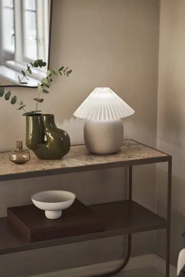Boulder επιτραπέζιο φωτιστικό 29 cm grey-pleated white - Scandi Living