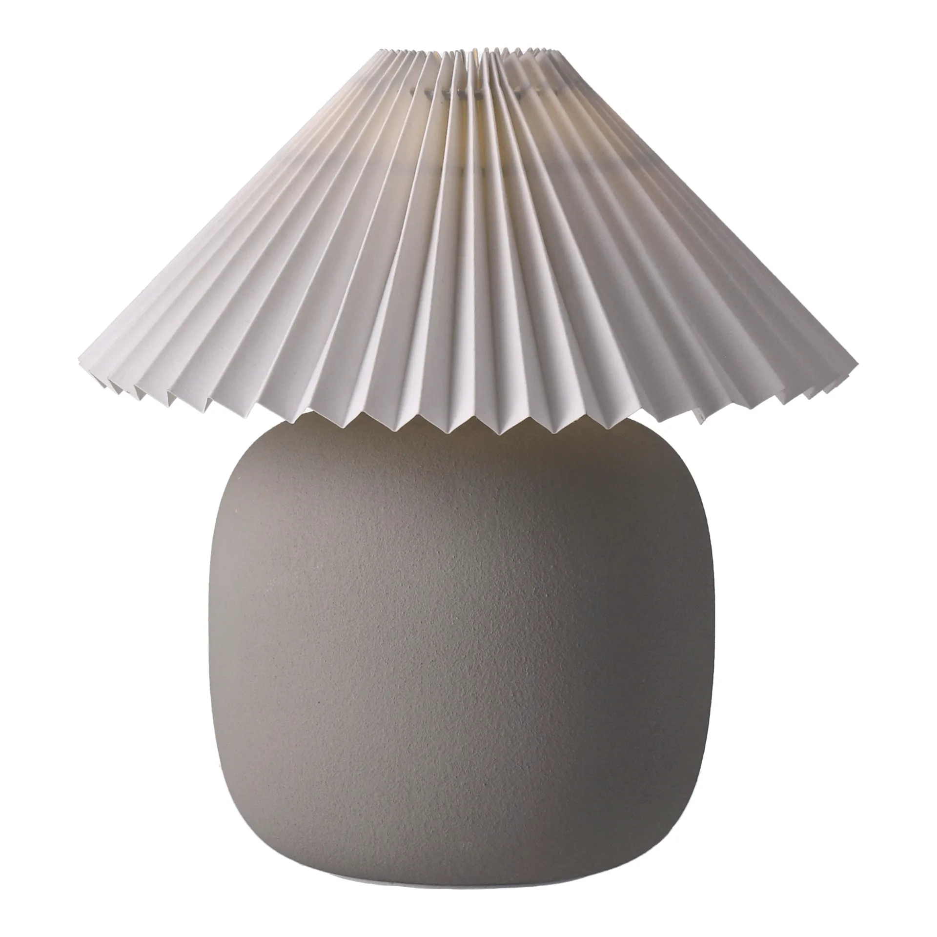 Boulder επιτραπέζιο φωτιστικό 29 cm grey-pleated white Scandi Living