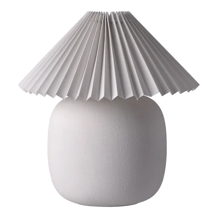 Boulder επιτραπέζιο φωτιστικό 29 cm white-pleated white - Scandi Living