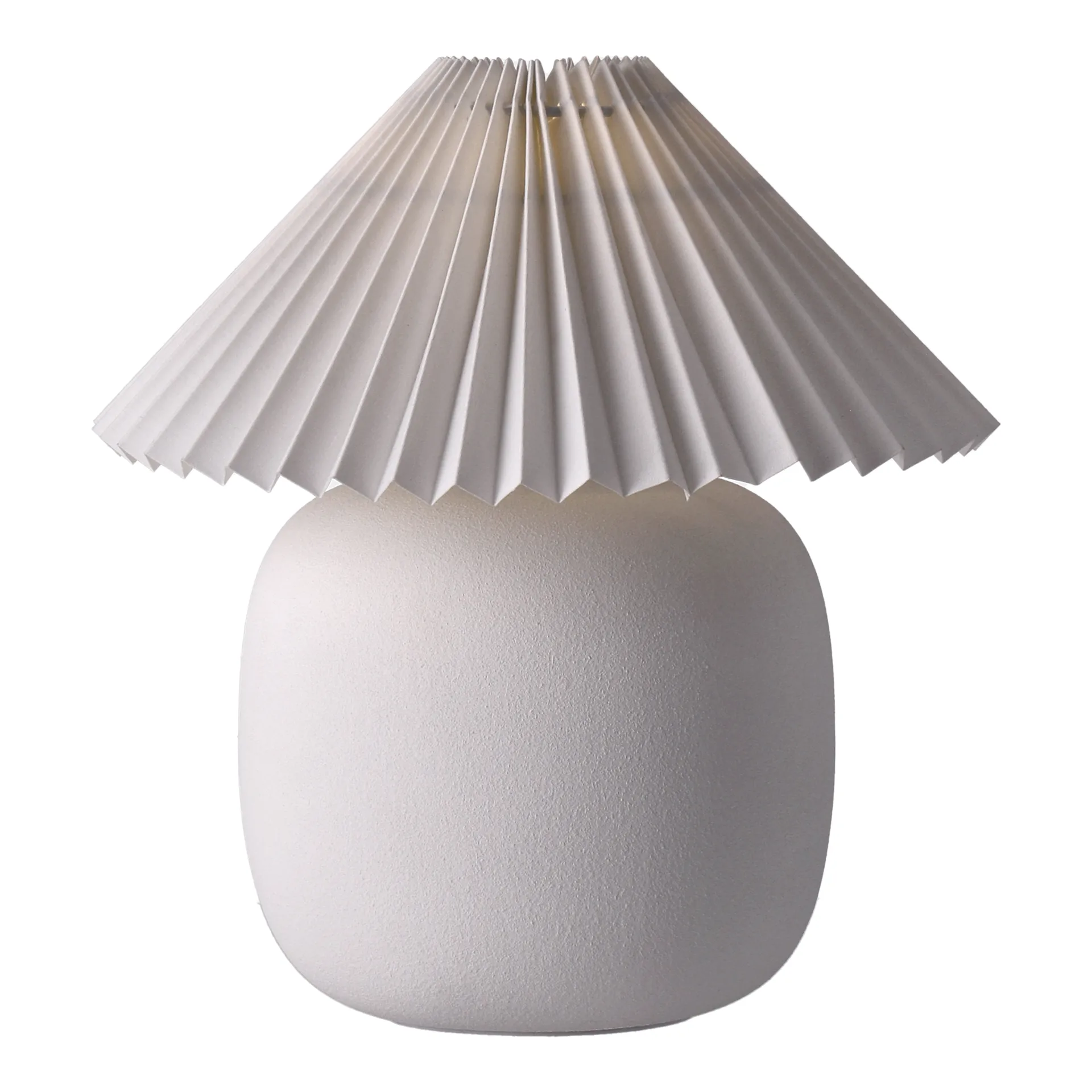 Boulder επιτραπέζιο φωτιστικό 29 cm white-pleated white,  Scandi Living