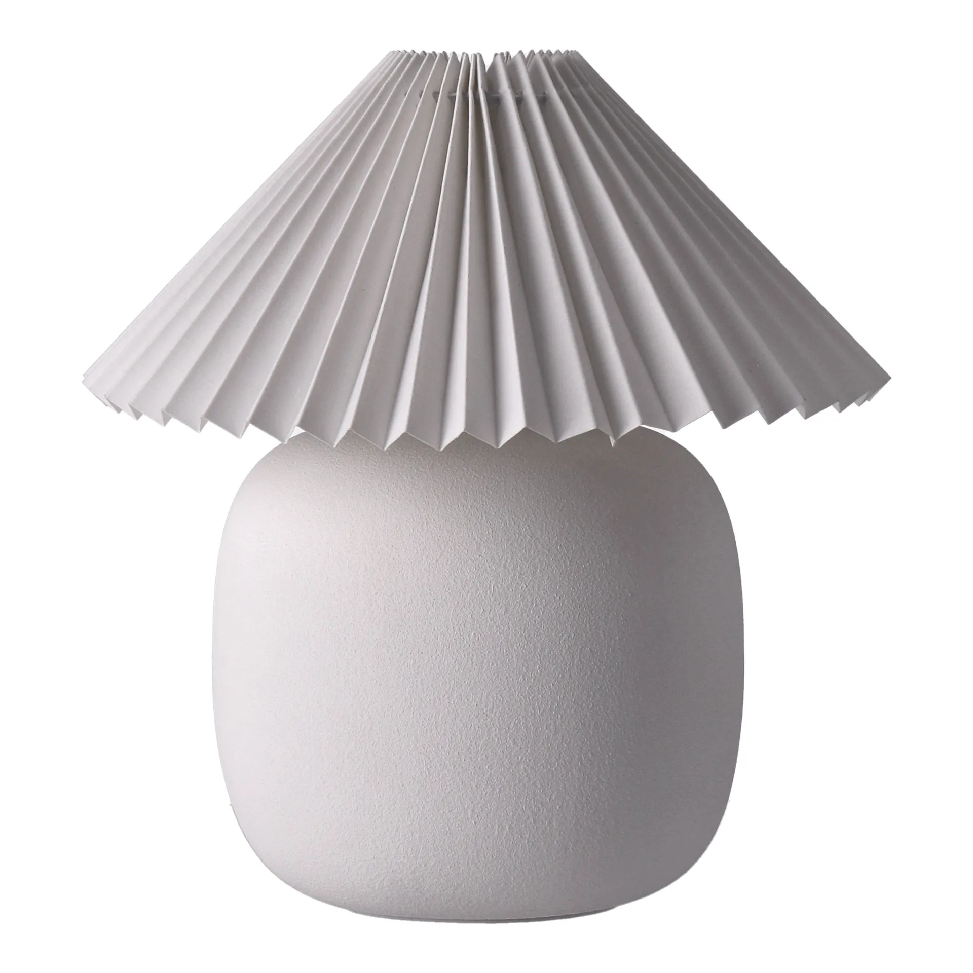 Boulder επιτραπέζιο φωτιστικό 29 cm white-pleated white Scandi Living