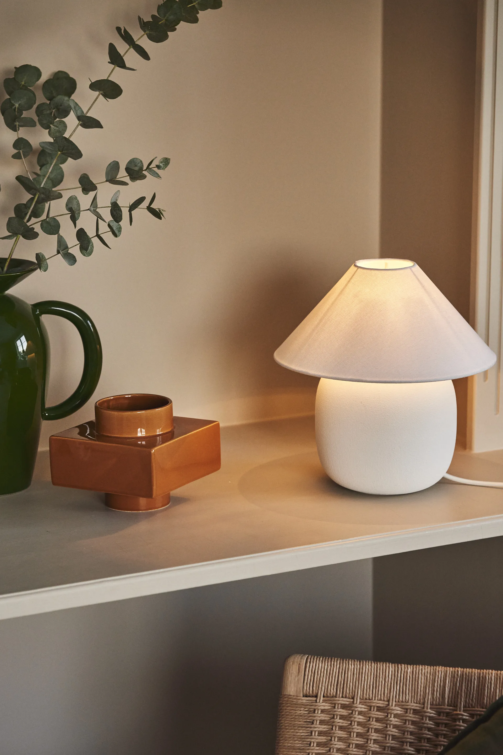 Boulder επιτραπέζιο φωτιστικό 29 cm white-white,  Scandi Living