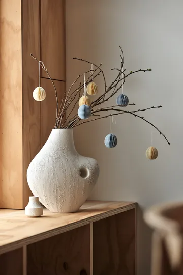 Brooding χάρτινα αυγά 7 cm σε συσκευασία των 6 - Λευκό - Scandi Living