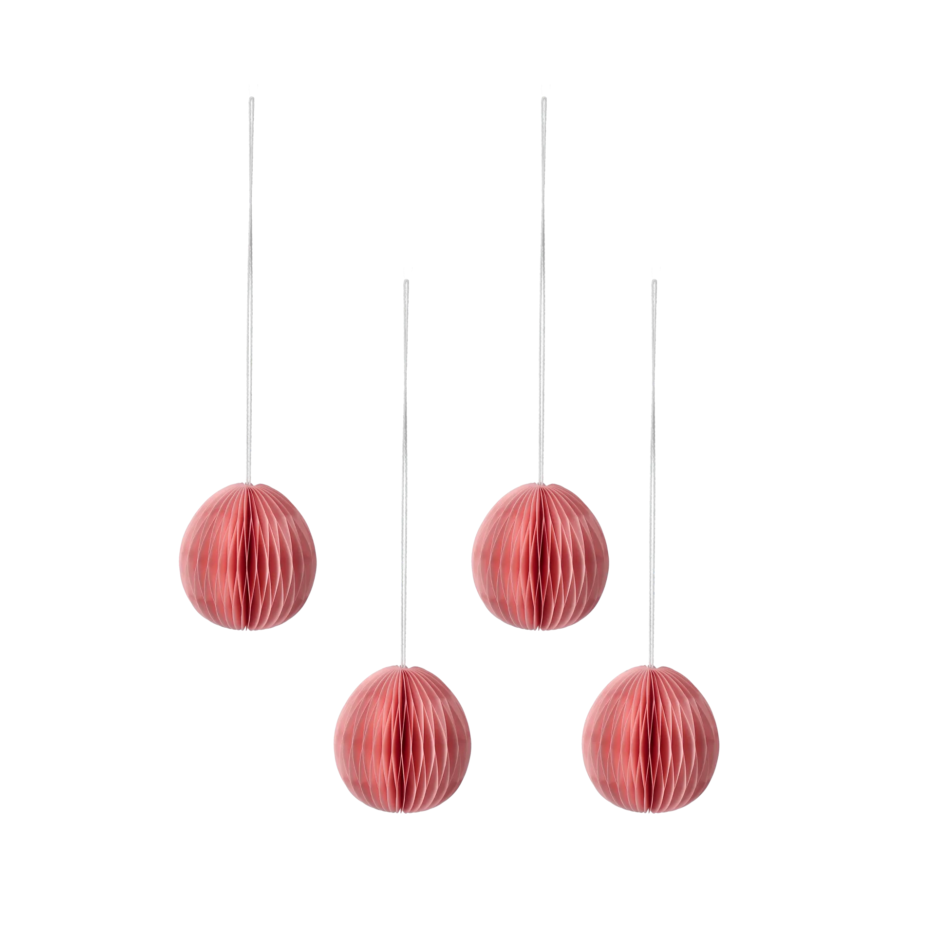 Brooding χάρτινα αυγά 7 cm σε συσκευασία των 6, Ροζ Scandi Living