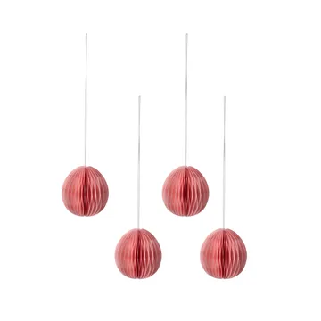 Brooding χάρτινα αυγά 7 cm σε συσκευασία των 6 - Ροζ - Scandi Living