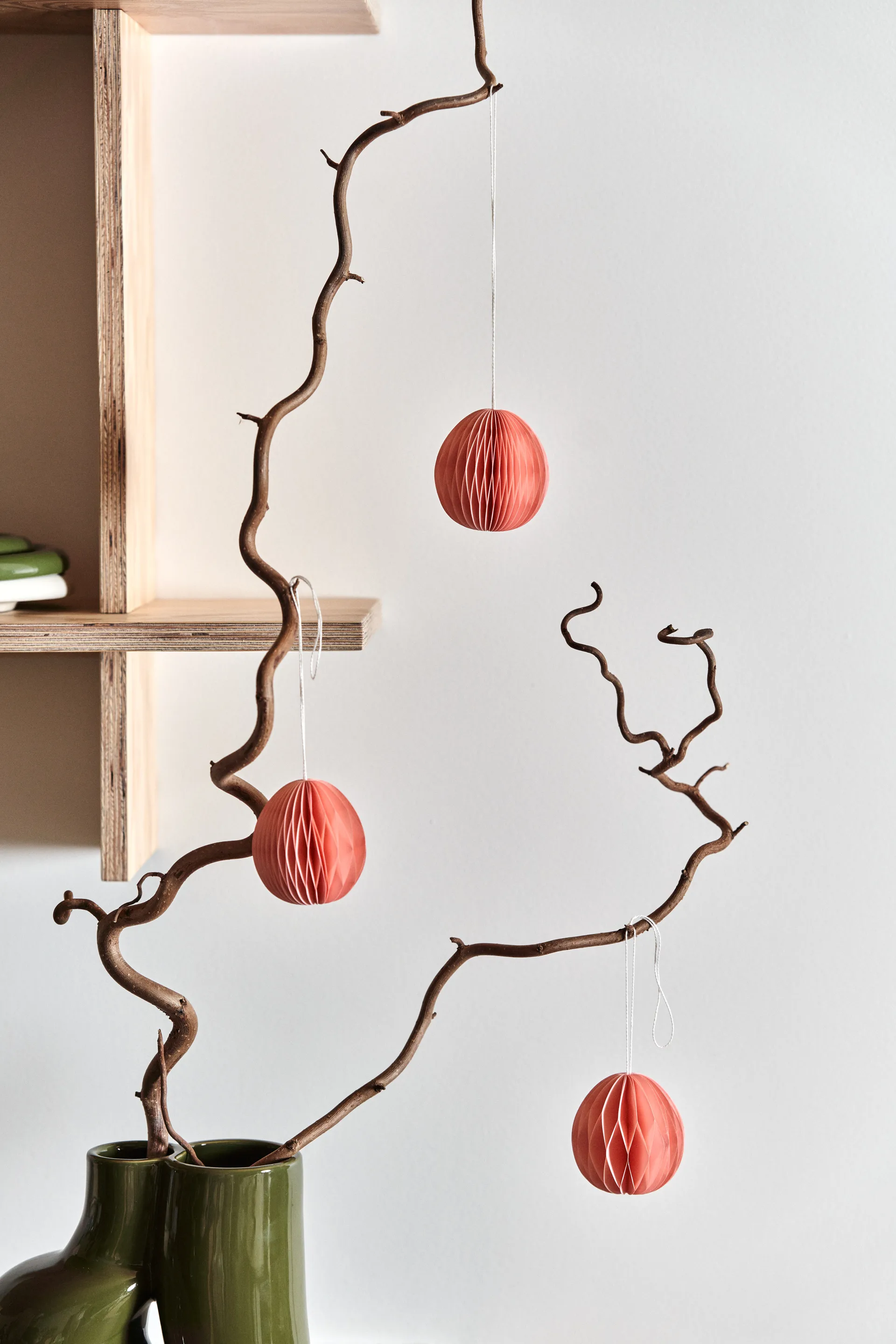 Brooding χάρτινα αυγά 7 cm σε συσκευασία των 6, Ροζ Scandi Living