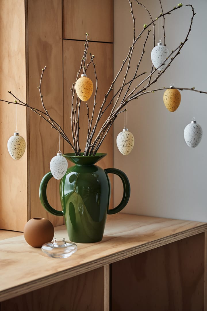 Brooding γυάλινα αυγά 8 cm σε συσκευασία των 6 - Λευκό - Scandi Living