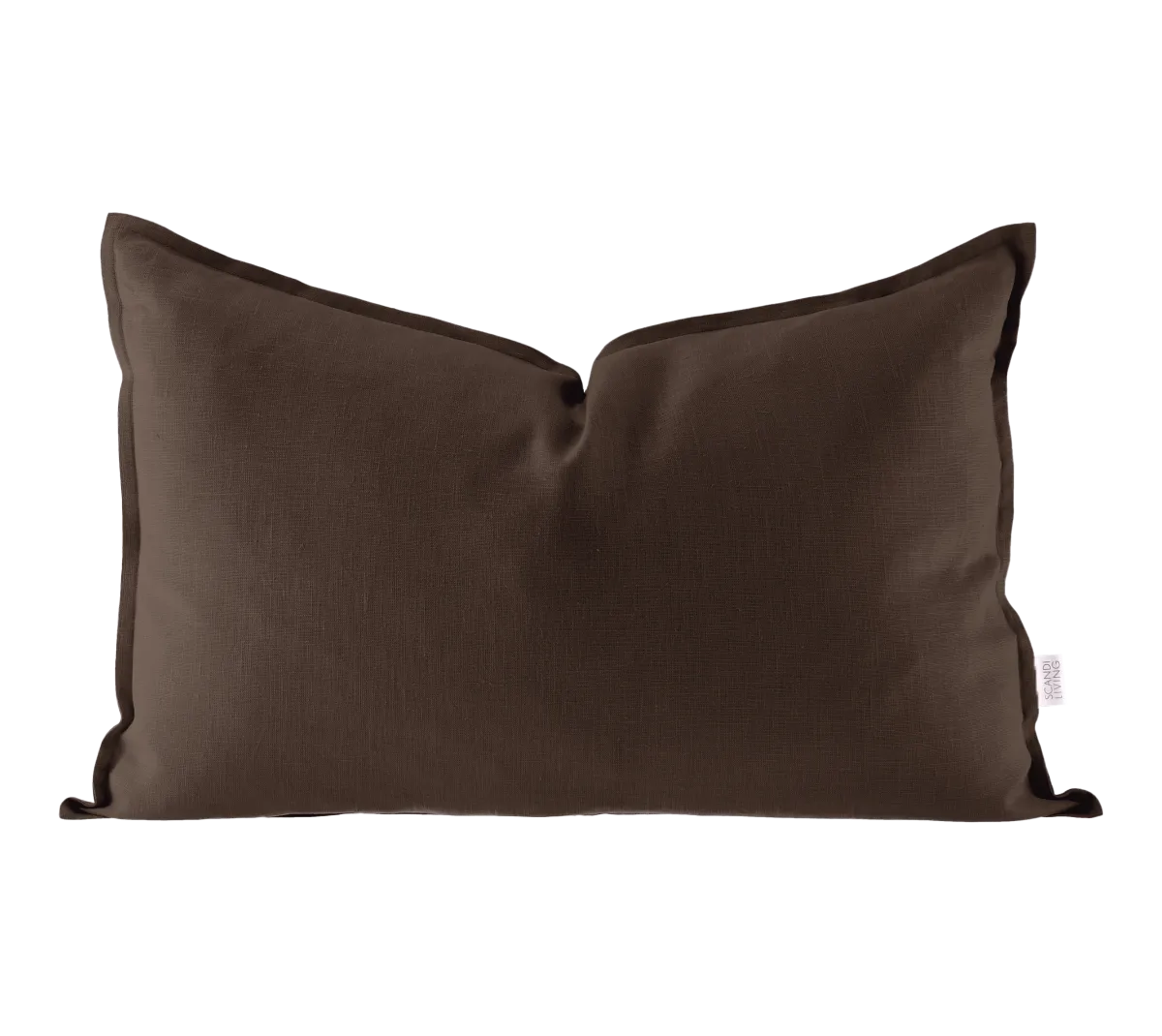 Calm μαξιλαροθήκη λινή 40x60 εκ., Chocolate Brown Scandi Living