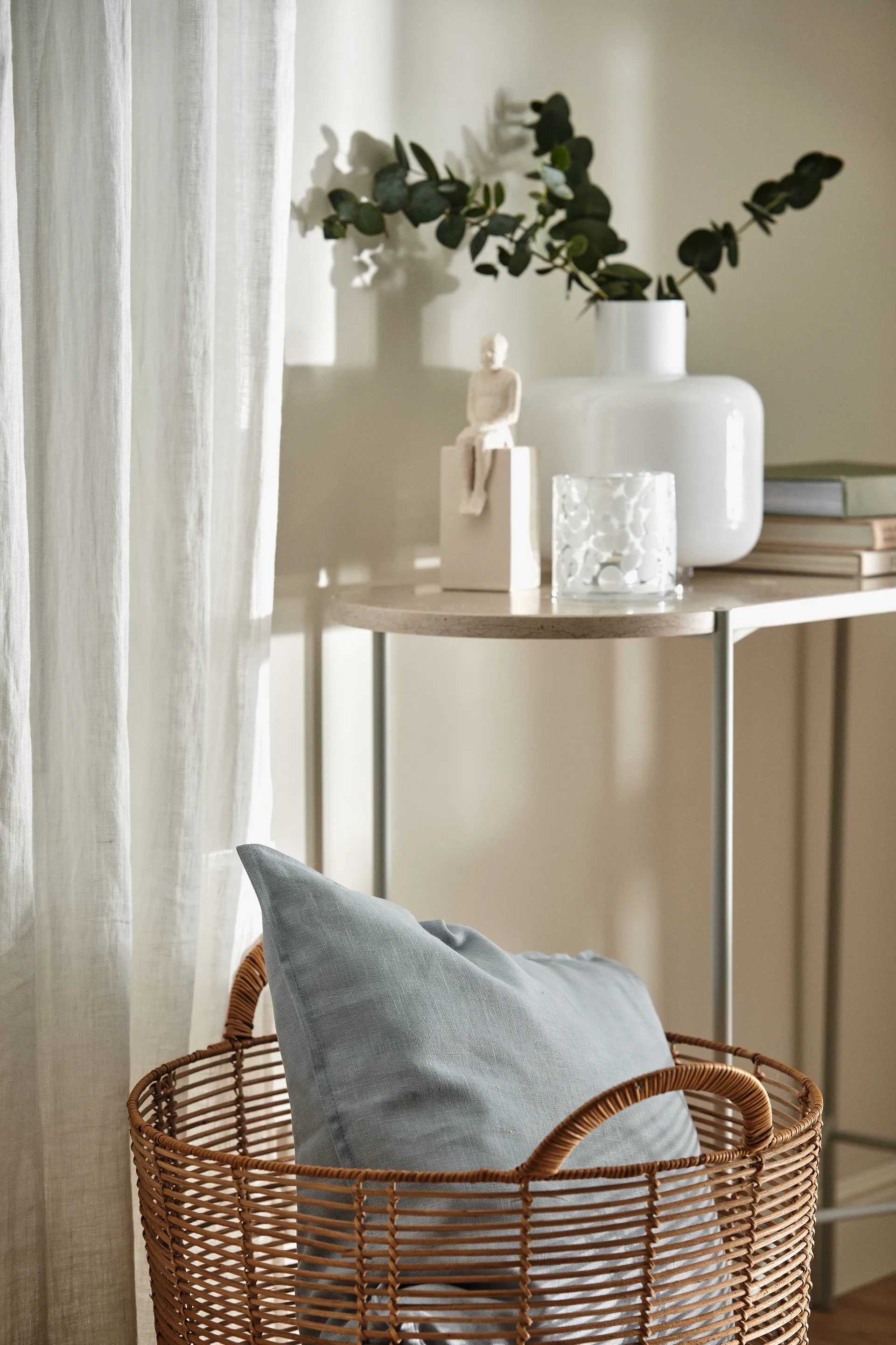 Calm μαξιλαροθήκη λινή 50x50 cm, Sky Μπλε Scandi Living