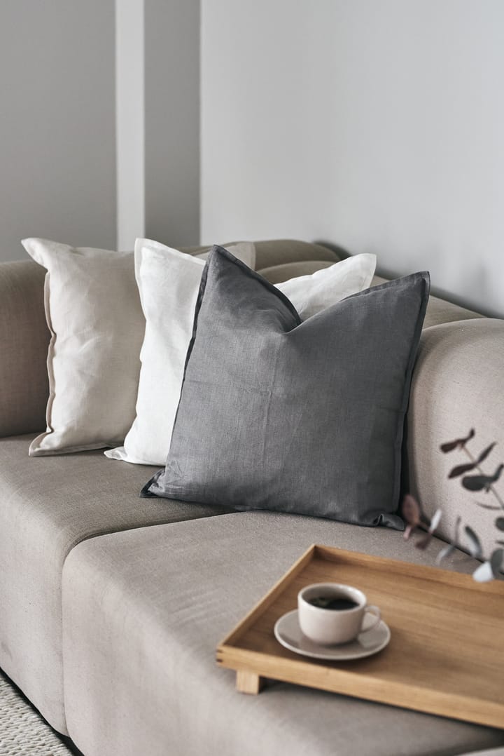 Calm μαξιλαροθήκη λινή 50x50 cm, Κάρβουνο  Scandi Living