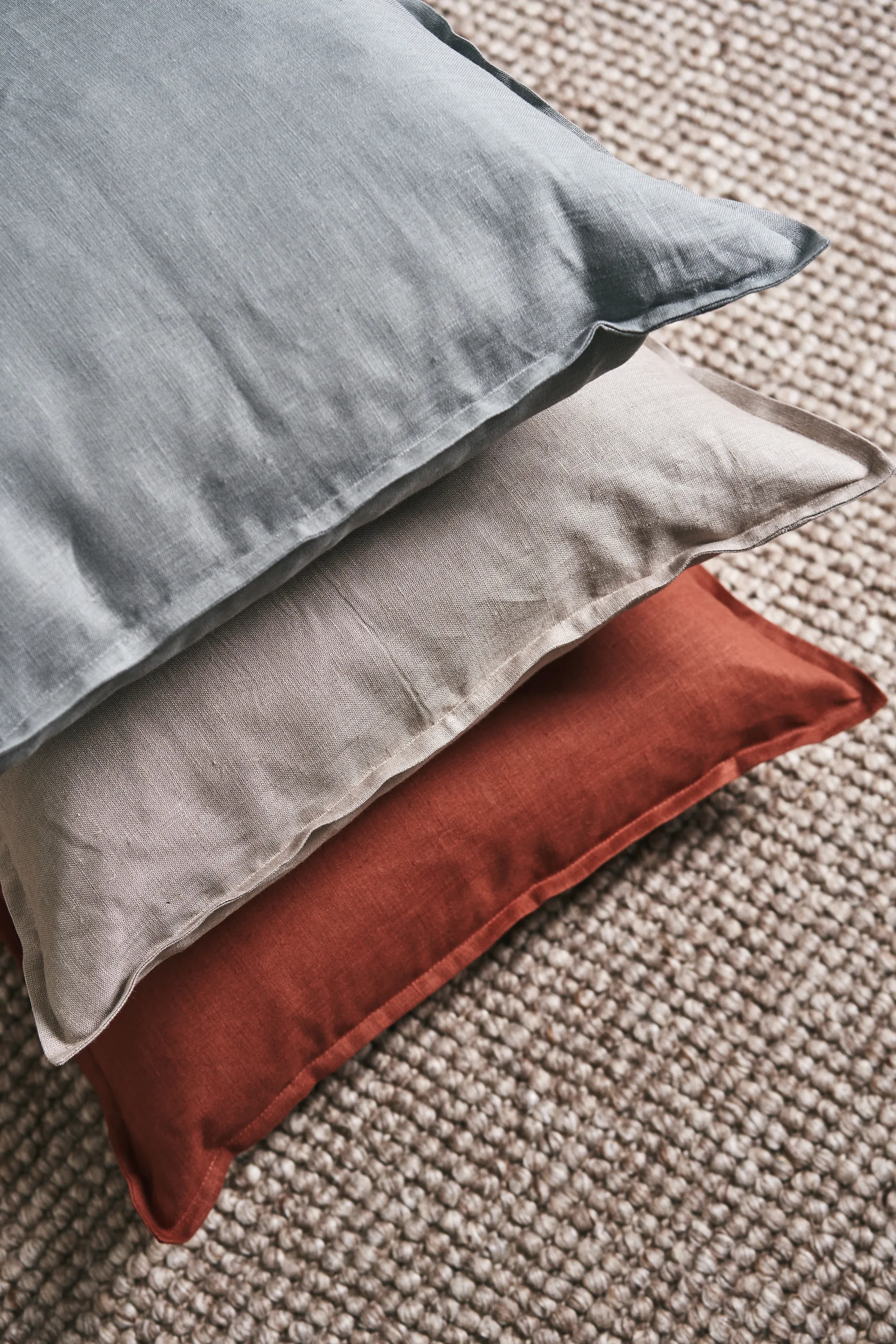 Calm μαξιλαροθήκη λινή 50x50 cm, Σκουριά Scandi Living