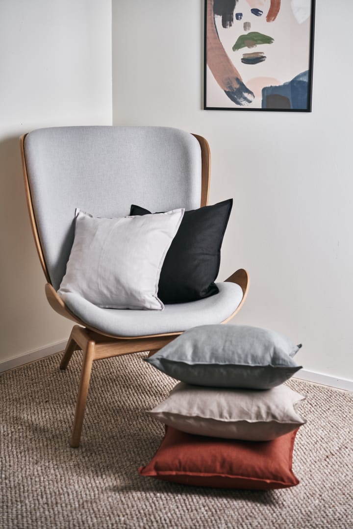 Calm μαξιλαροθήκη λινή 50x50 cm, Κάρβουνο Scandi Living