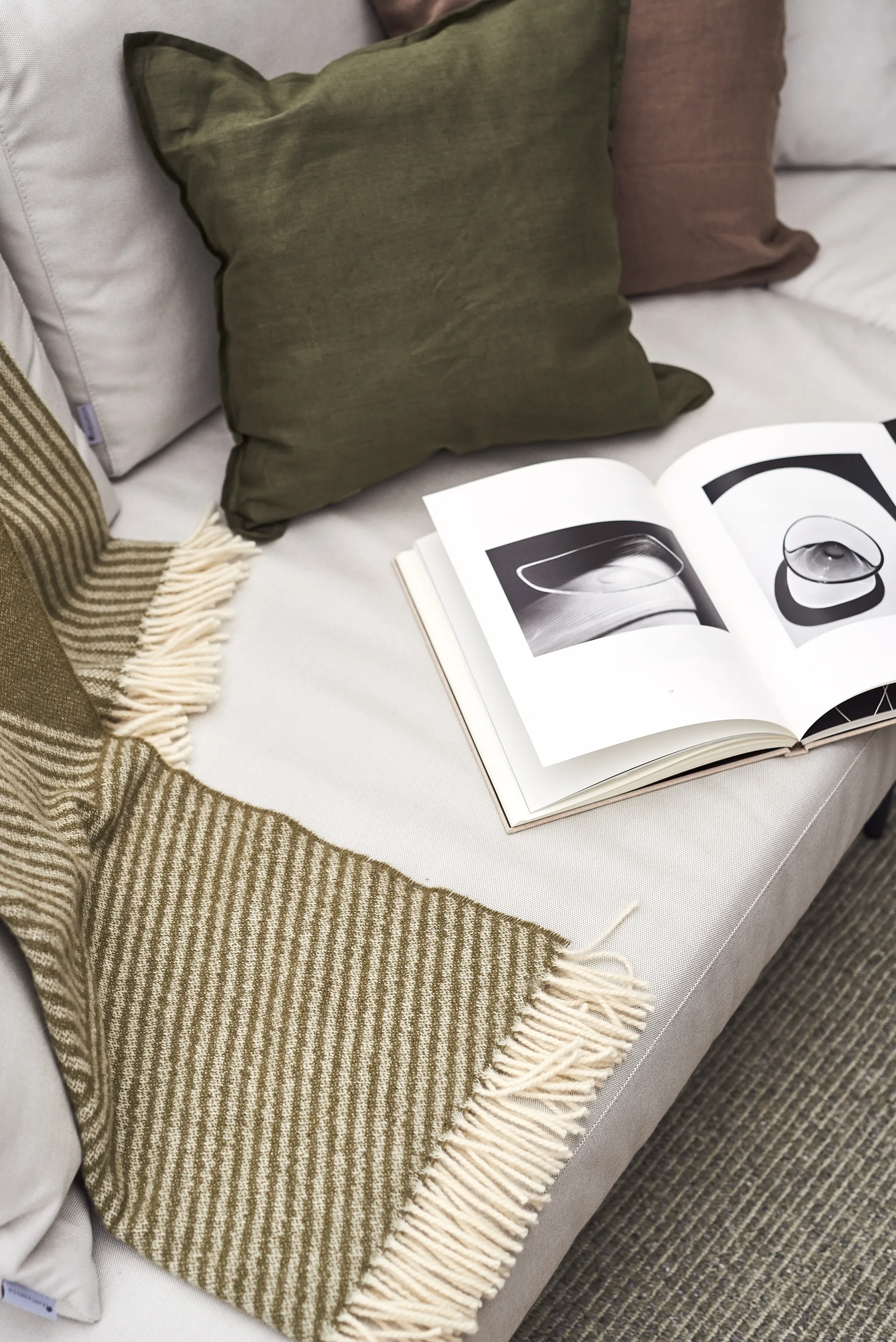 Calm μαξιλαροθήκη λινή 50x50 cm, Κυπαρισσί Scandi Living