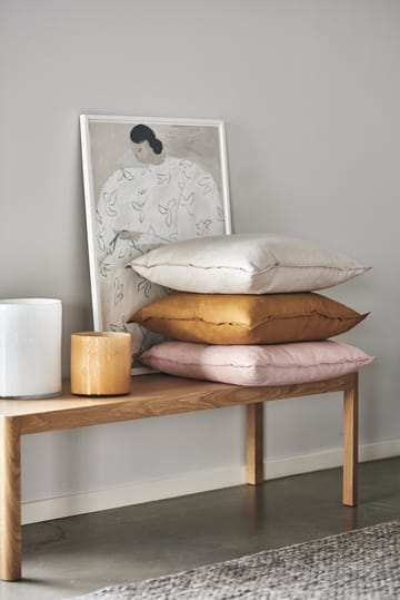 Calm μαξιλαροθήκη λινή 50x50 cm - Μουσταρδί - Scandi Living