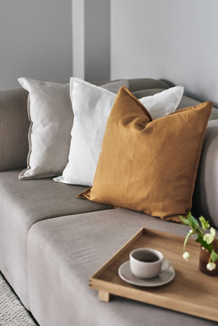 Calm μαξιλαροθήκη λινή 50x50 cm, Μουσταρδί Scandi Living