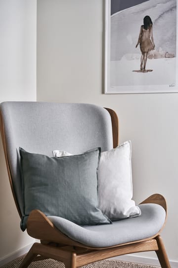 Calm μαξιλαροθήκη λινή 50x50 cm - Φιμέ μπλε - Scandi Living