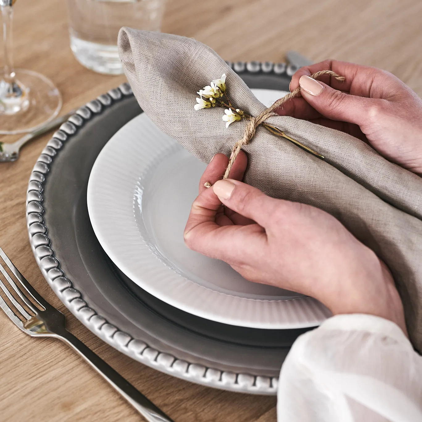 Clean πετσέτες 45 x 45 cm Συσκευασία 4 τεμαχίων, άμμος Scandi Living