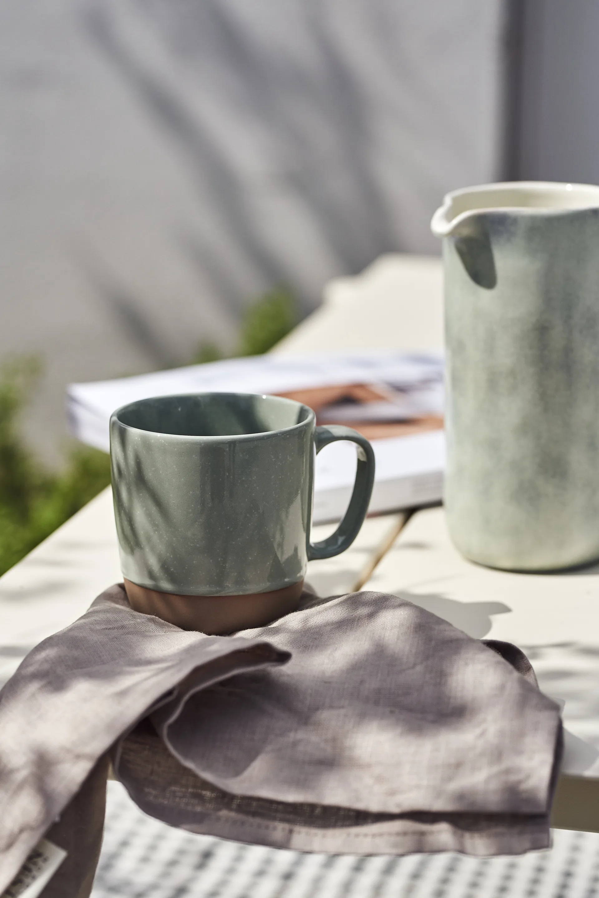 Clean πετσέτες 45 x 45 cm Συσκευασία 4 τεμαχίων, φιμέ μπλε Scandi Living