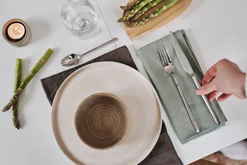 Clean πετσέτες 45 x 45 cm Συσκευασία 4 τεμαχίων - σκονισμένο πράσινο - Scandi Living