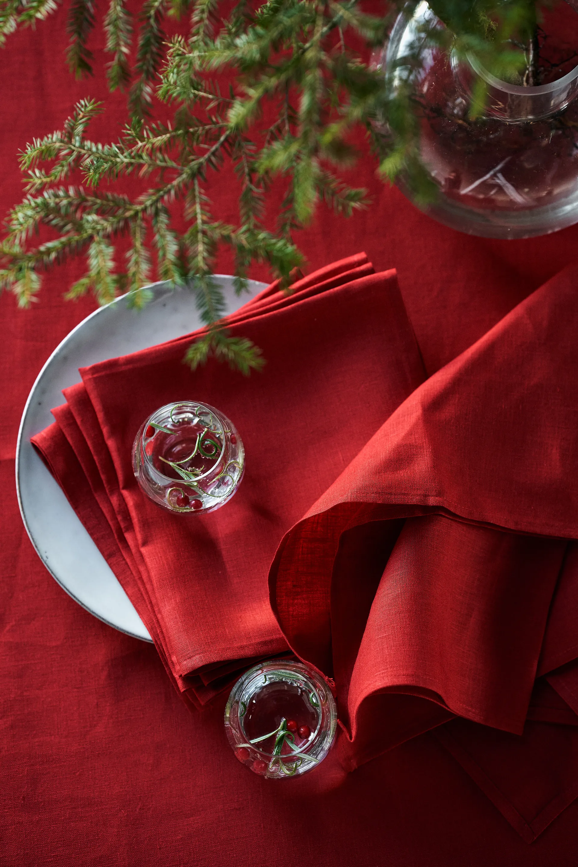 Clean πετσέτες 45 x 45 cm Συσκευασία 4 τεμαχίων, Κόκκινο Scandi Living