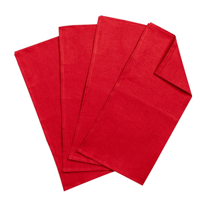 Clean πετσέτες 45 x 45 cm Συσκευασία 4 τεμαχίων - Κόκκινο - Scandi Living