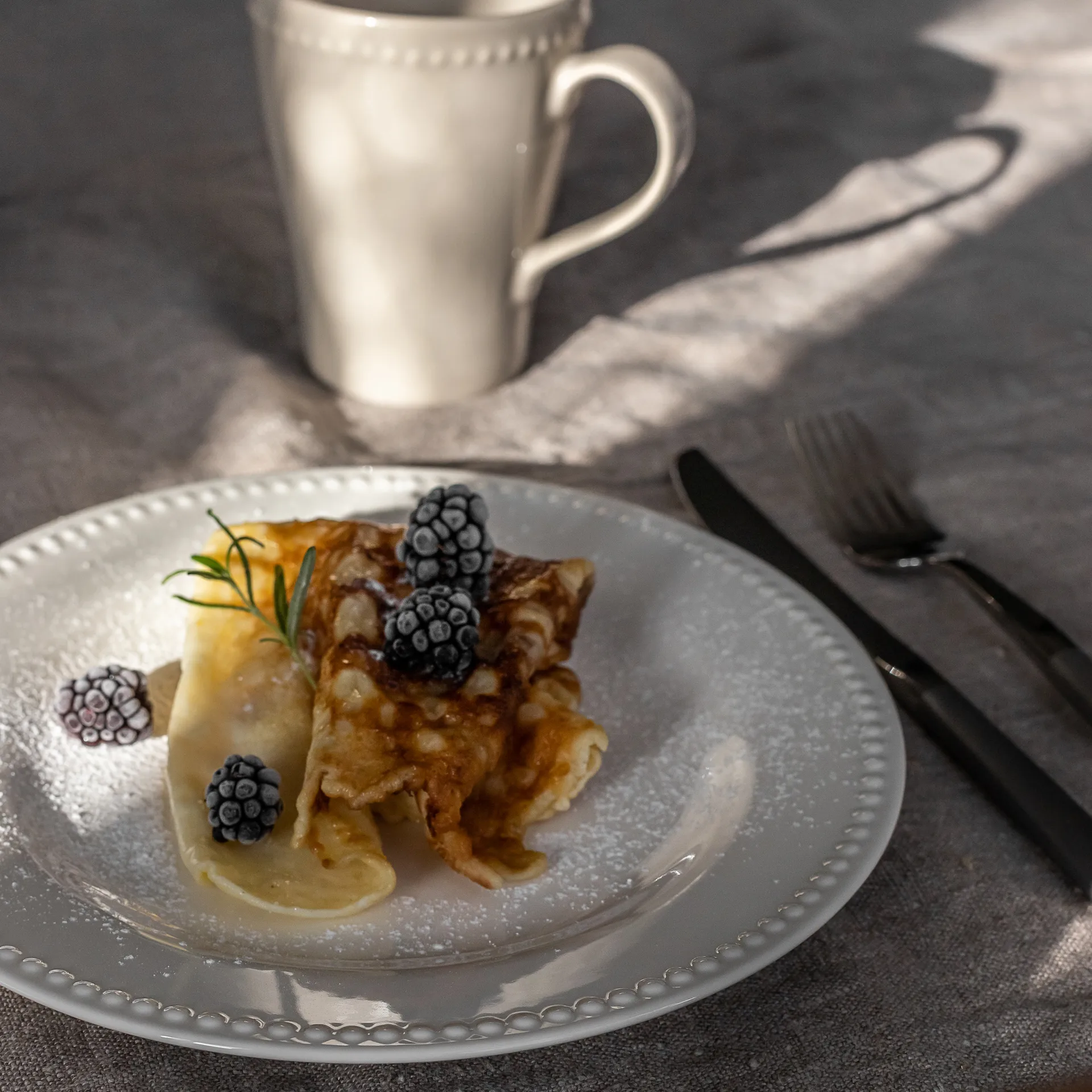 Dots μικρό πιάτο 22 cm Συσκευασία με 4 τεμ., Κρεμ λευκό Scandi Living