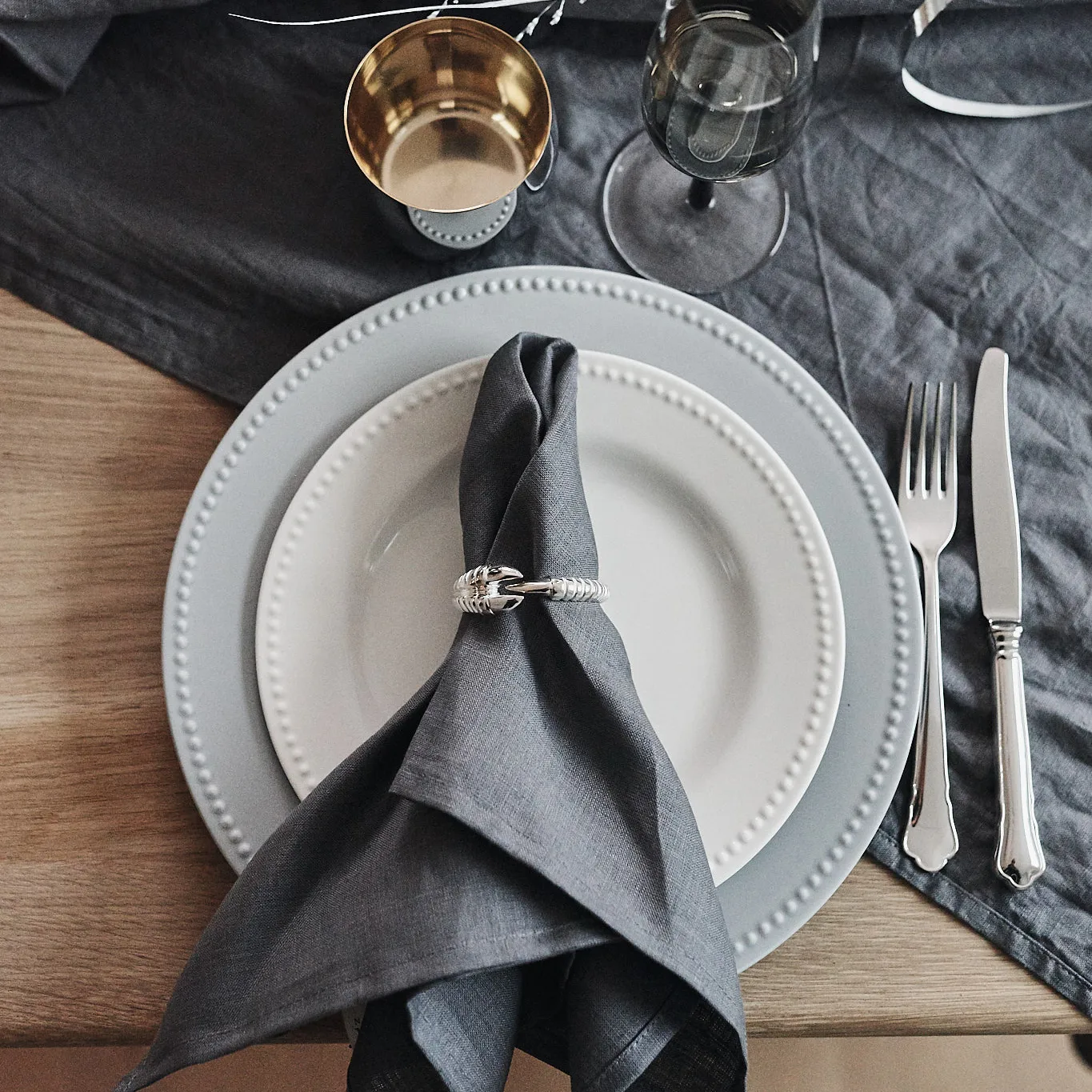 Dots μικρό πιάτο 22 cm Συσκευασία με 4 τεμ., Κρεμ λευκό Scandi Living