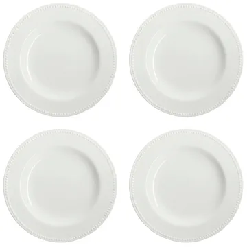 Dots πιάτο 28 cm Συσκευασία 4 τεμαχίων - Κρεμ λευκό - Scandi Living