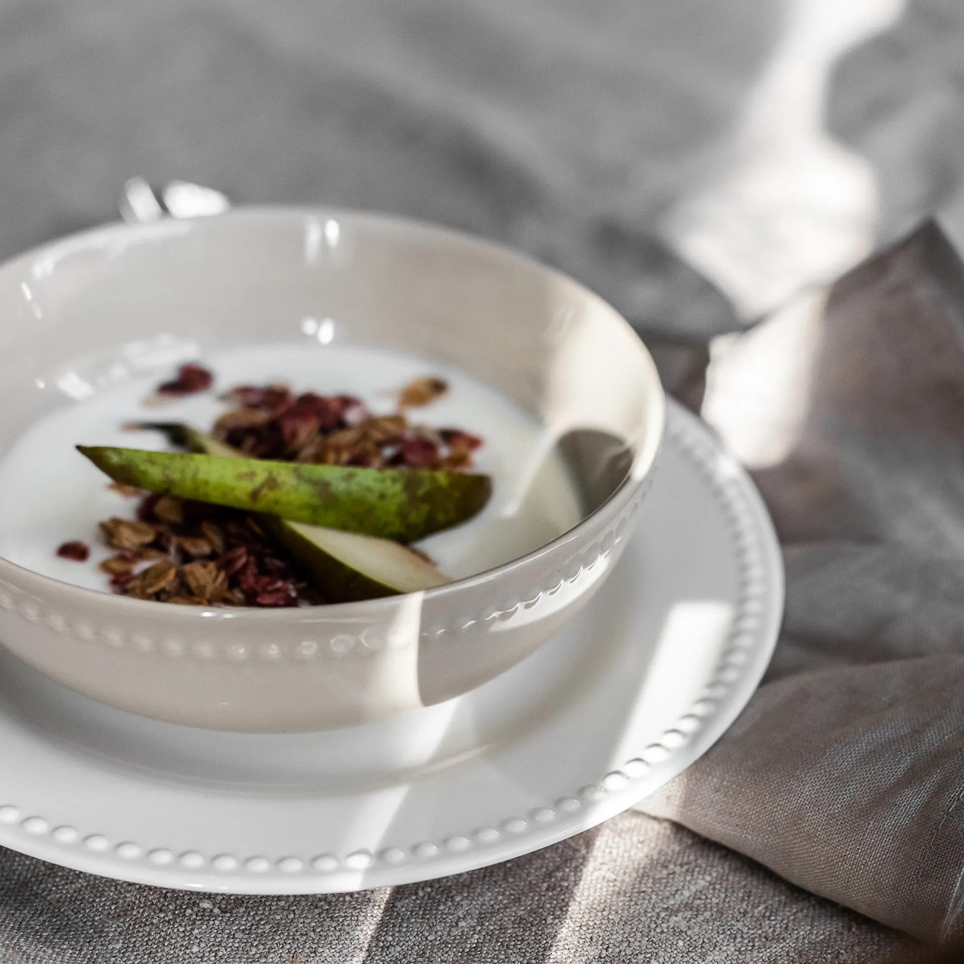 Dots μπολ πρωινού 60 cl Συσκευασία 4 τεμαχίων, Κρεμ λευκό Scandi Living