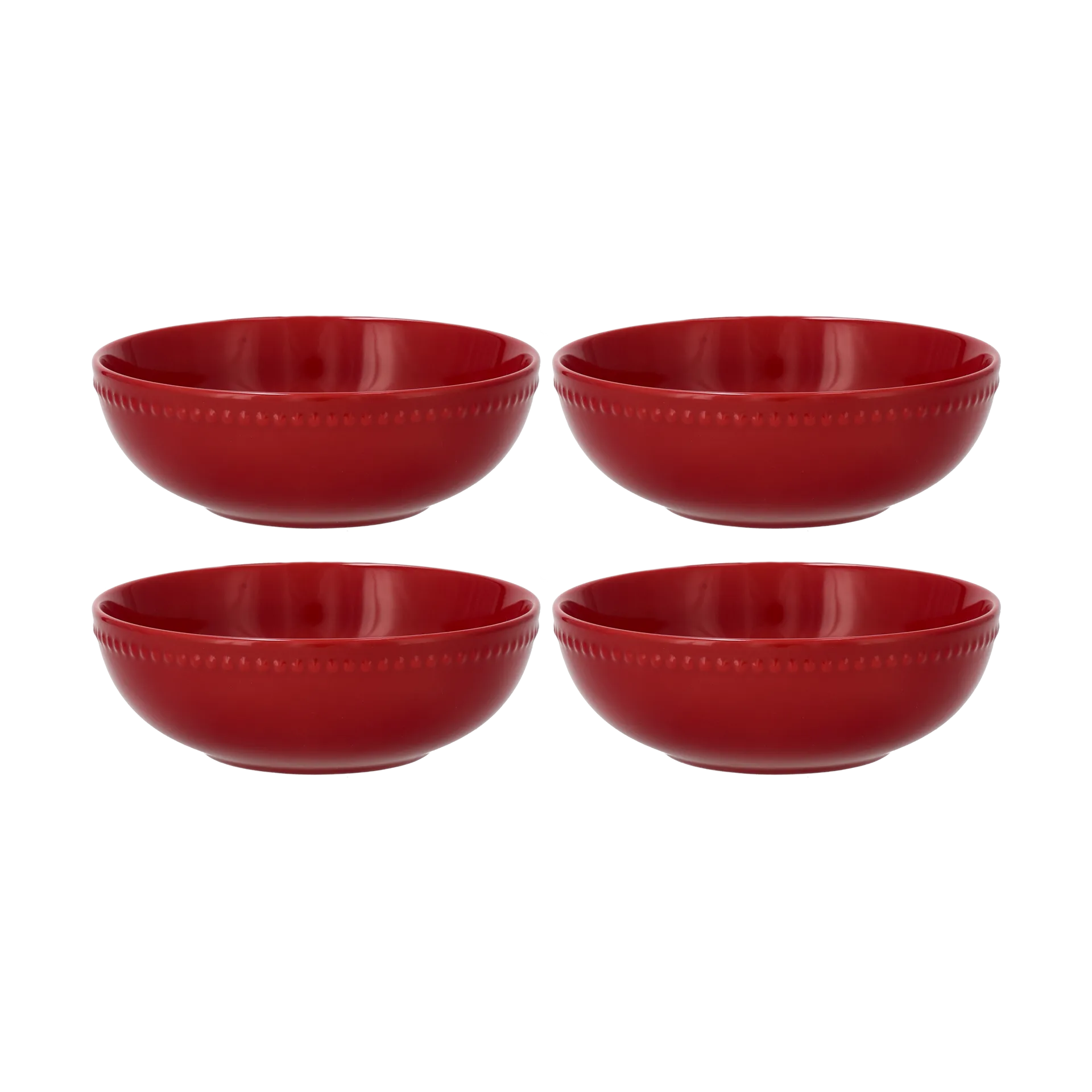 Dots μπολ πρωινού 60 cl Συσκευασία 4 τεμαχίων, Κόκκινο Scandi Living