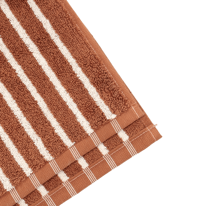 Πετσέτα Drift 30x50 εκ., Καφέ-λευκό Scandi Living