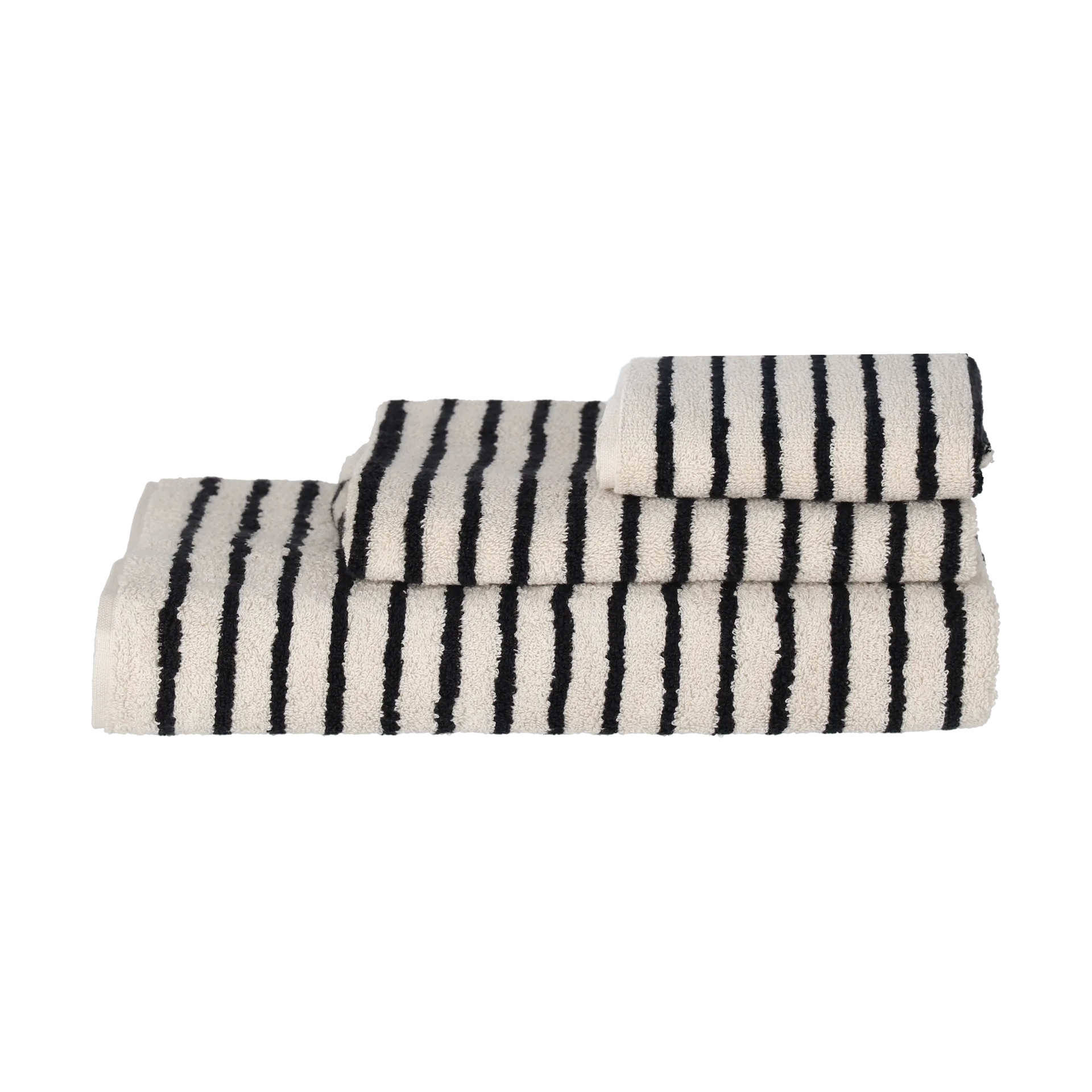 Πετσέτα Drift 30x50 εκ., Λευκό-μαύρο Scandi Living