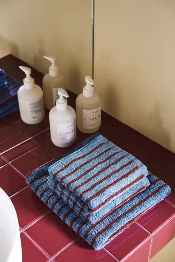 Drift σετ πετσετών 4 τεμάχια - Μπλε-κόκκινο - undefined - Scandi Living