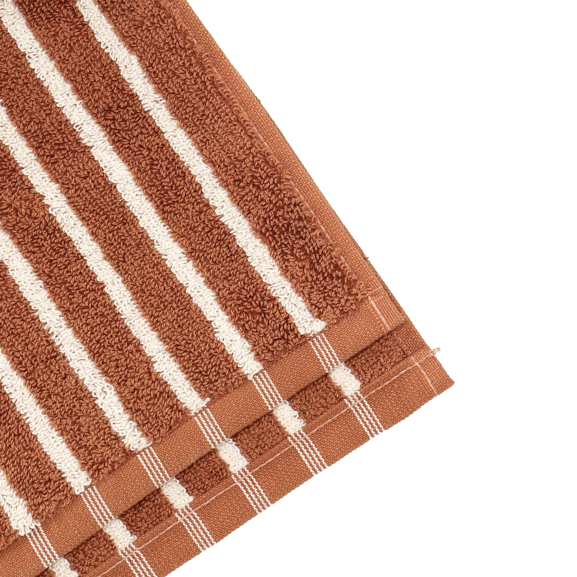 Πετσέτα μπάνιου Drift 70x140 εκ., Καφέ-λευκό Scandi Living