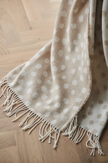 Droplets βαμβακερό ριχτάρι 130x185 cm - Μπεζ - Scandi Living