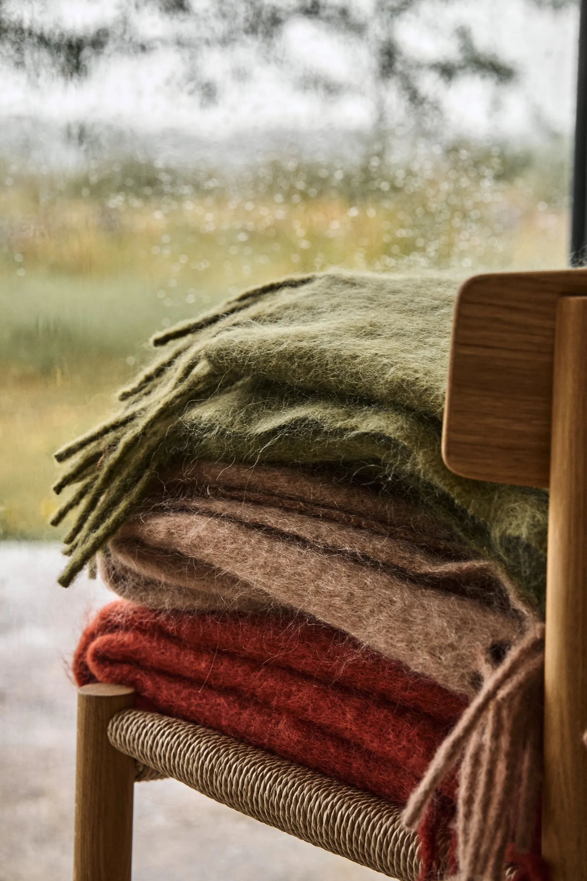 Dune mohair ριχτάρι 130x170 cm, Olive Scandi Living