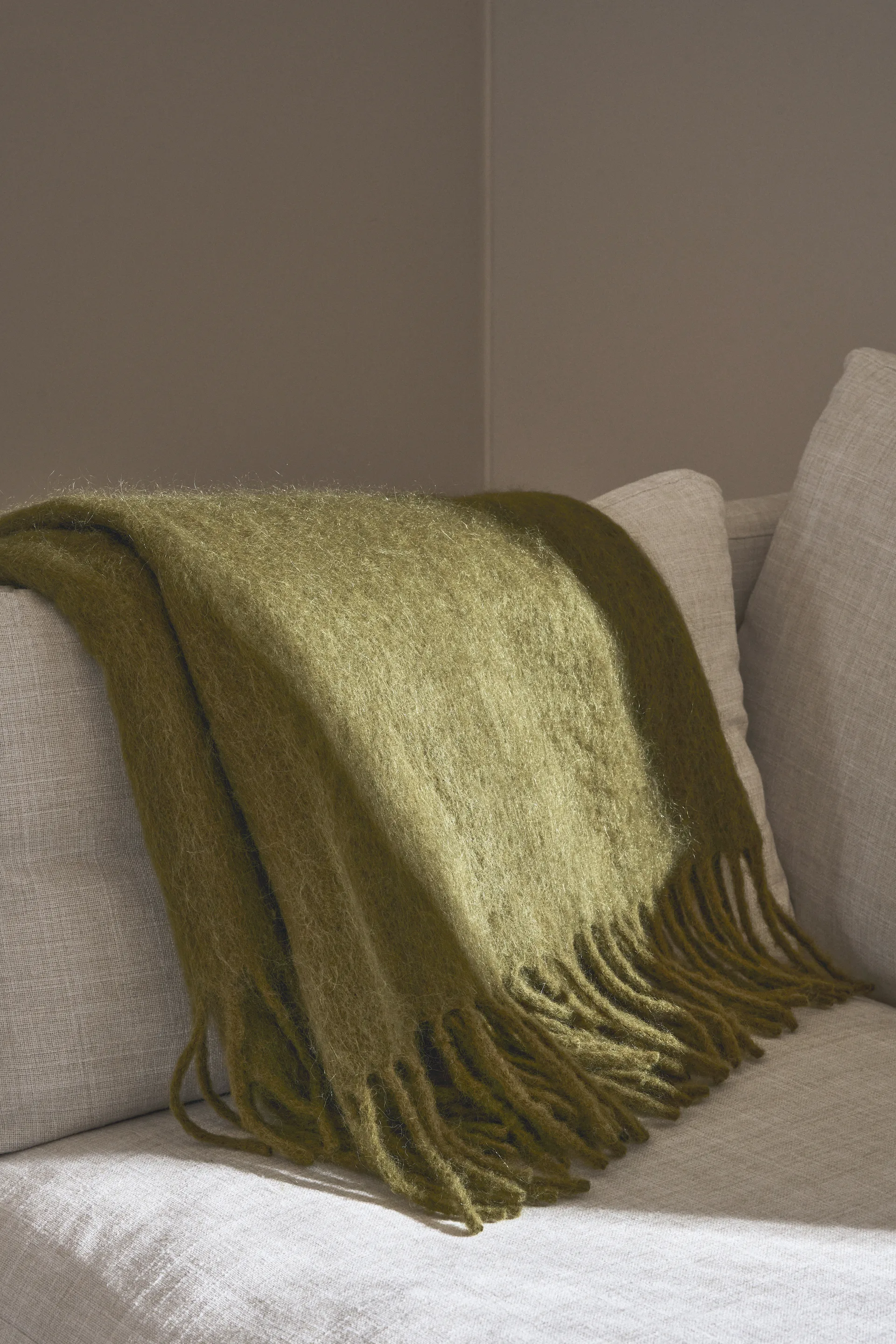 Dune mohair ριχτάρι 130x170 cm, Olive Scandi Living