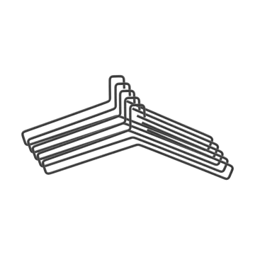 Κρεμάστρα Edge 5-pack - Black - Scandi Living