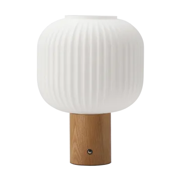 Fair φορητό επιτραπέζιο φωτιστικό - Ματ γυαλί-ξύλο φράξου - Scandi Living