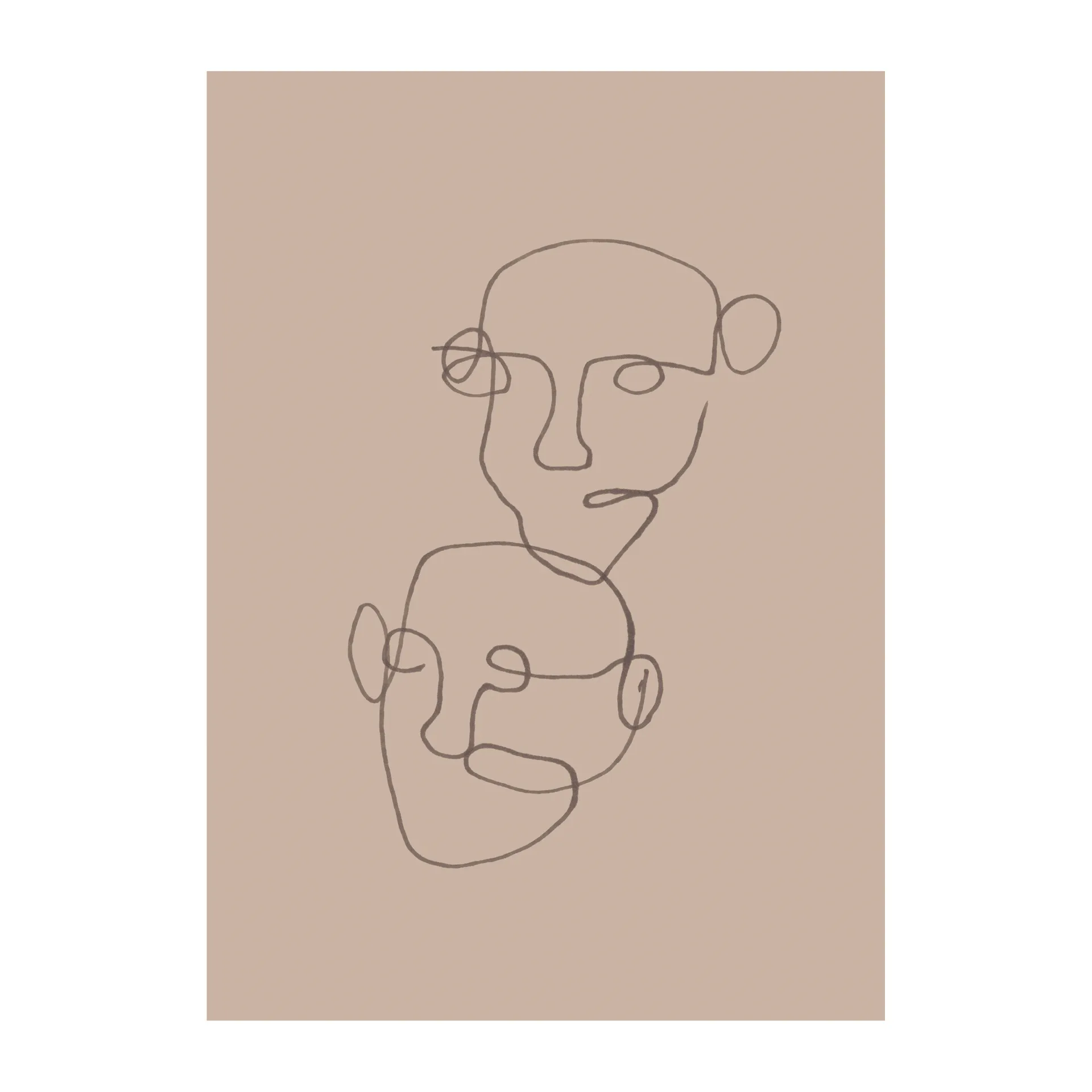 Figurative αφίσα μπεζ, 30x40 cm Scandi Living