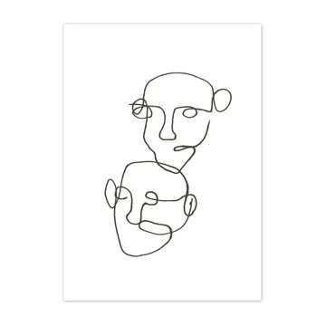 Figurative αφίσα μαύρη - 50x70 cm - Scandi Living