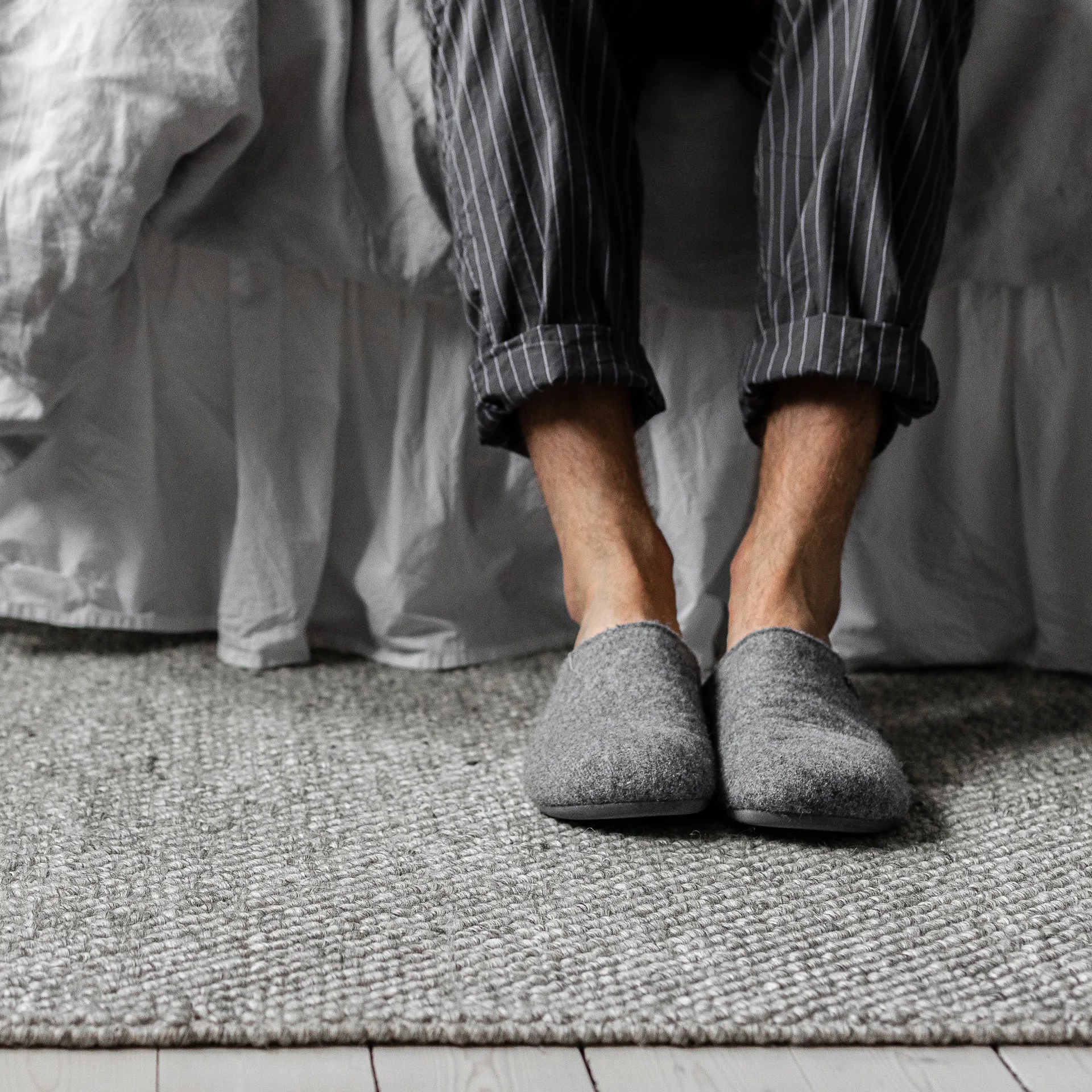 Flock μάλλινο χαλί φυσικό γκρι, 170x240 cm Scandi Living