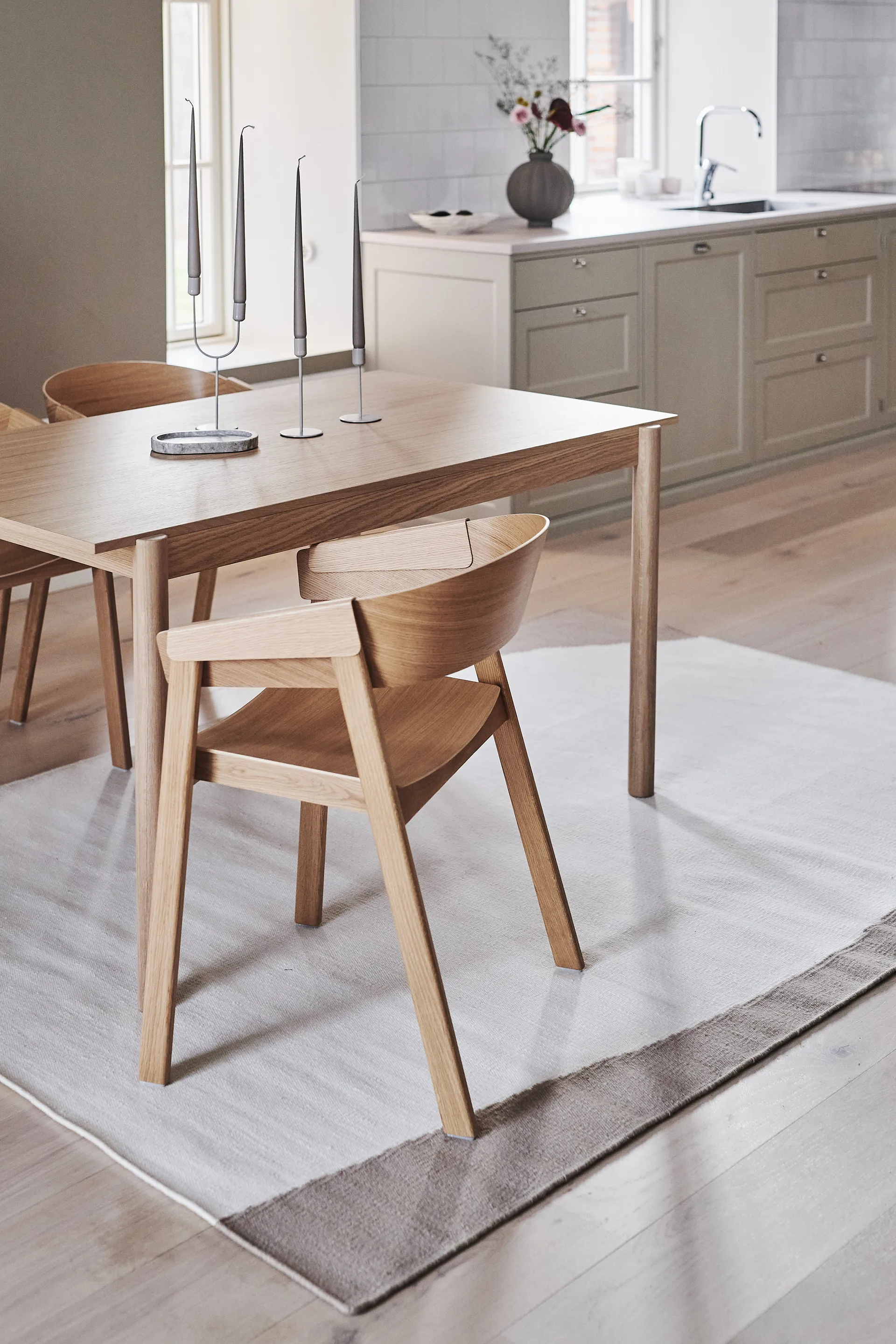 Flow kelim χαλί λευκό-μπεζ, 170x240 cm Scandi Living