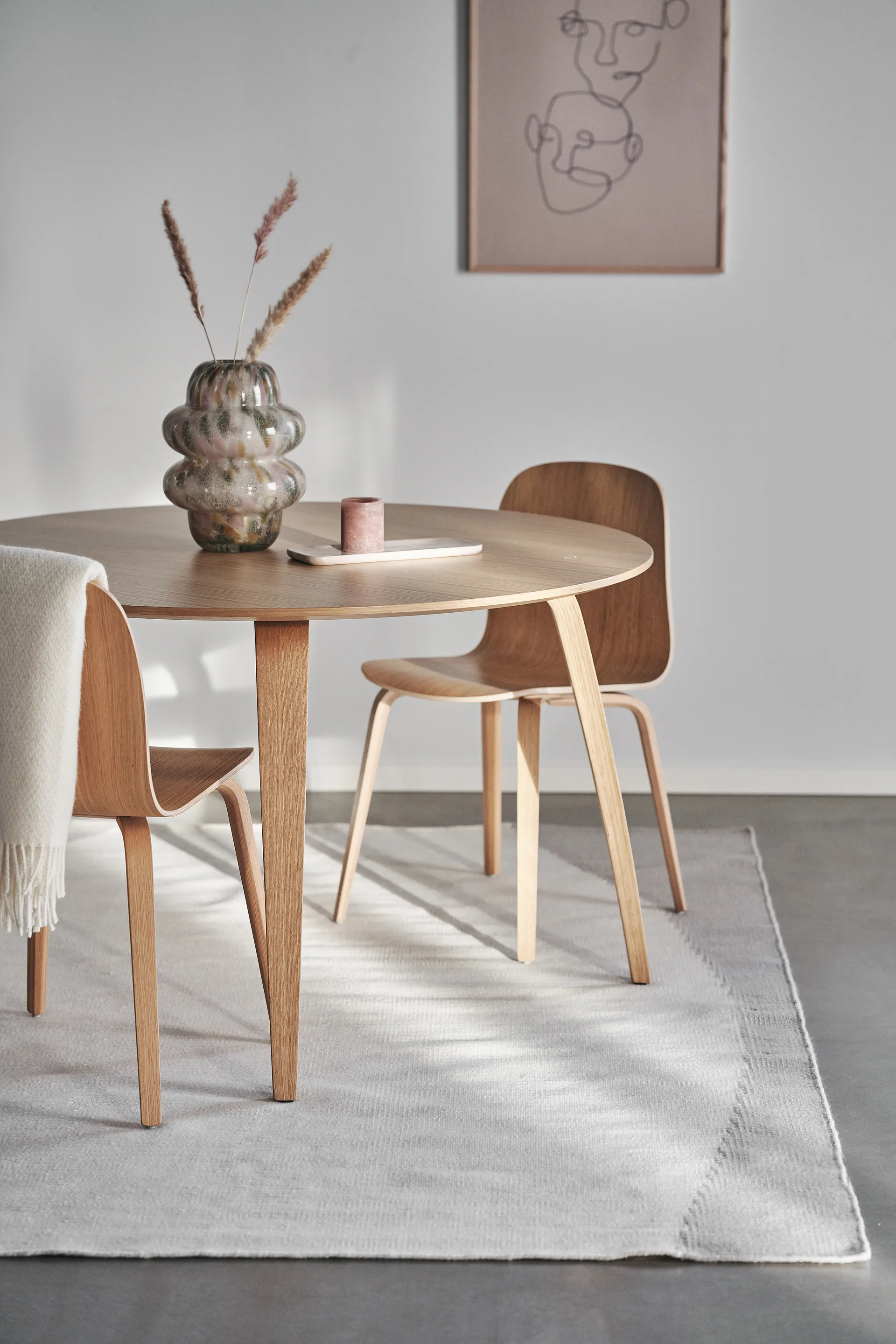 Flow kelim χαλί λευκό-γκρι , 170x240 cm Scandi Living