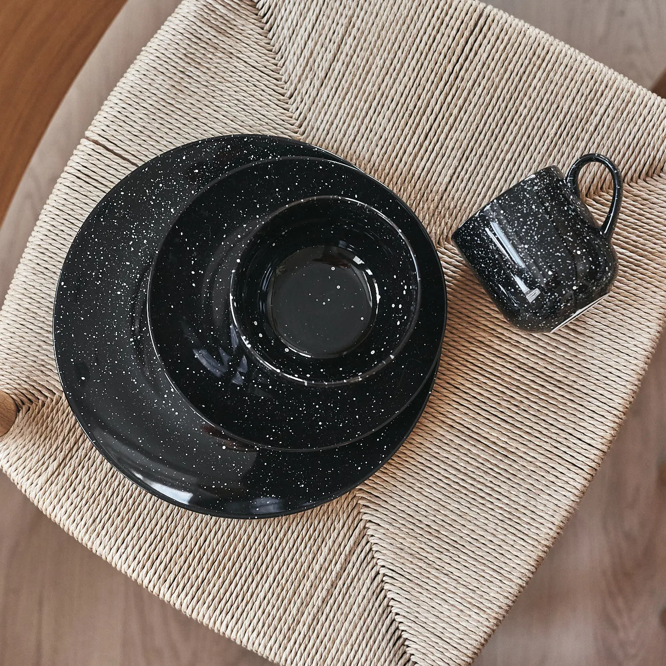 Freckle πιάτο Ø26 cm, μαύρο Scandi Living