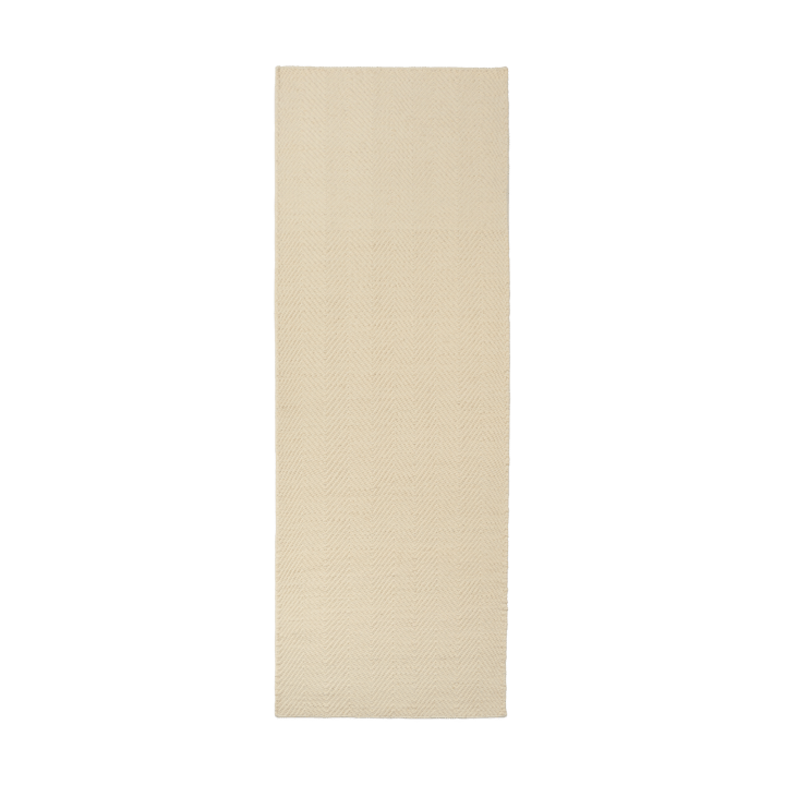 Furrow μάλλινο χαλί φυσικό λευκό - 80x240 cm - Scandi Living