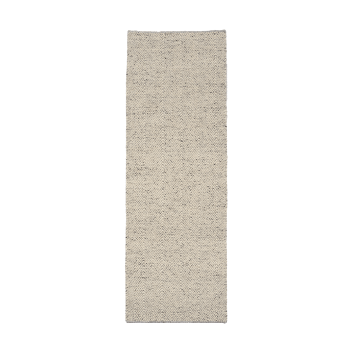 Furrow μάλλινο χαλί φυσικό λευκό/γκρι - 80x240 cm - Scandi Living