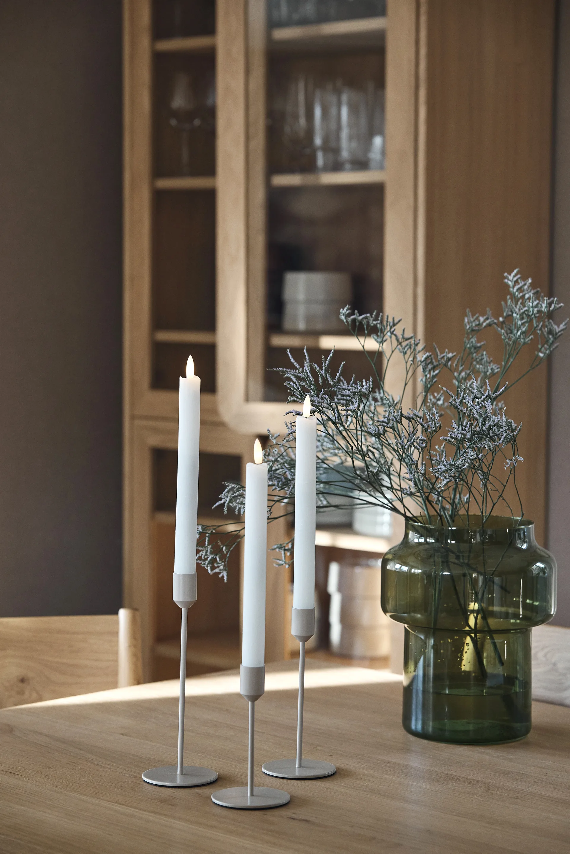 Κηροπήγιο Glare 22 cm, Γκρίζο Scandi Living