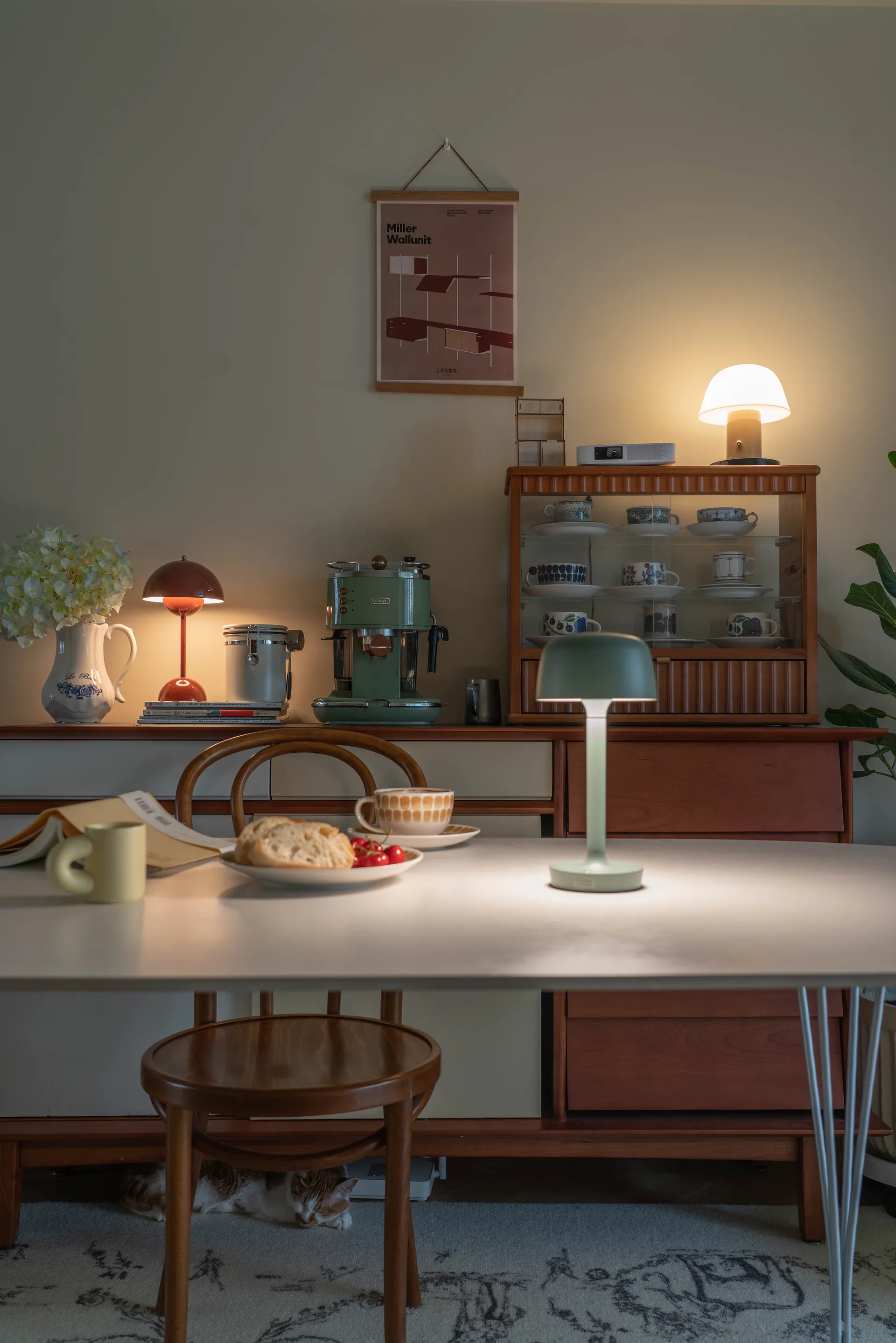 Halo φορητό επιτραπέζιο φωτιστικό 25,5 cm, Green Scandi Living